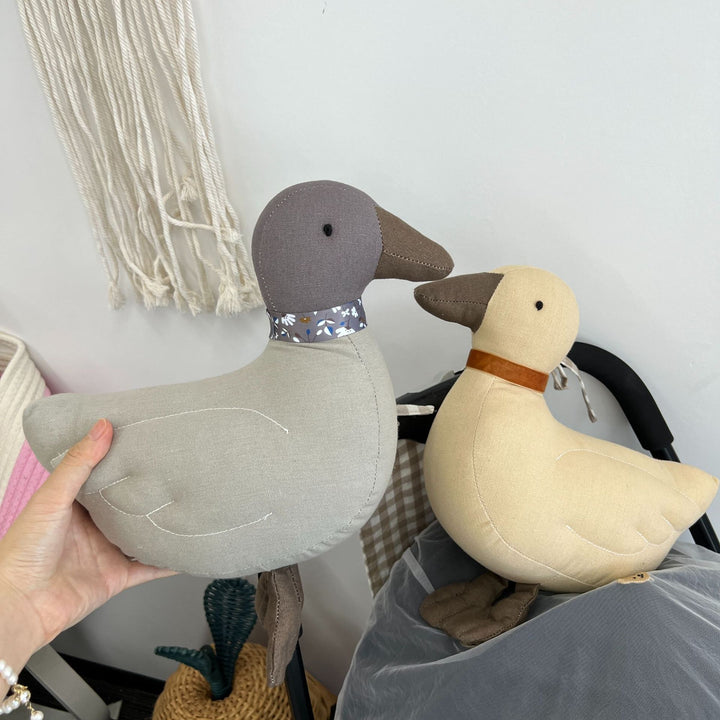 Handmade Organic Linen Bunny Doll with Long Limbs
