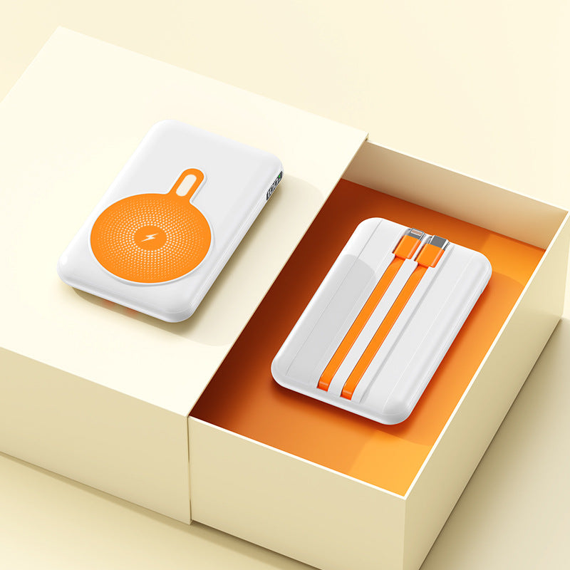 Portable power bank with integrated fast charging function and wireless charging option Stornfield