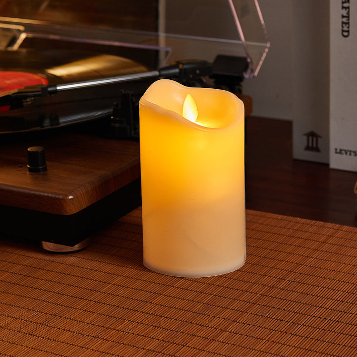 Decorative LED real wax candle in crystal look Stornfield