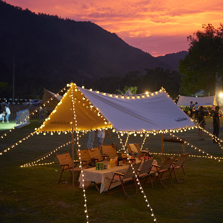 Warm White Star And Globe LED String Garland With Battery Pack And Weatherproof Bulbs Stornfield