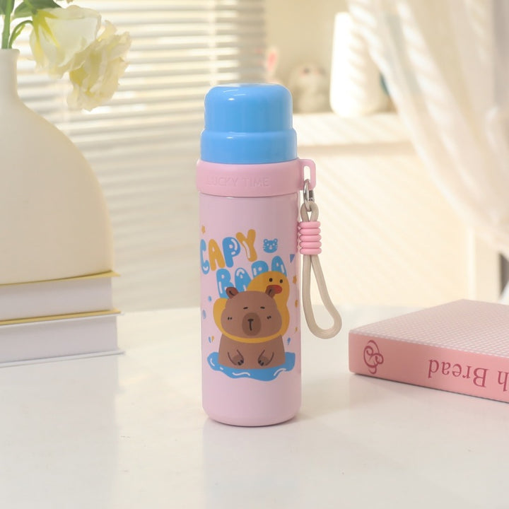 Ladies thermos bottle with animal motif and carrying strap Stornfield