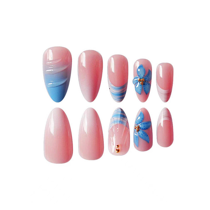 Artistic Ocean-Themed Nail Art Extensions Stornfield