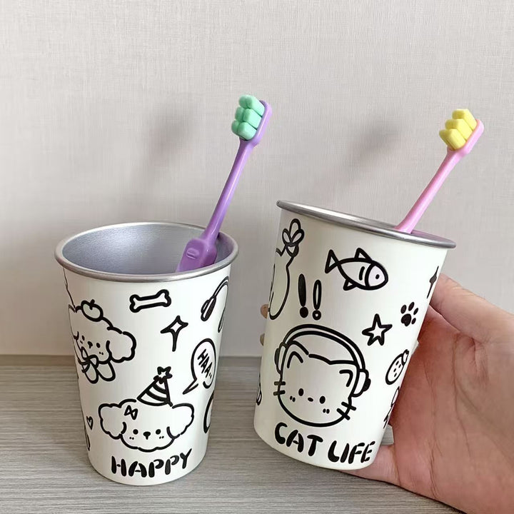 Wall-mounted toothbrush holder with playful animal design Stornfield
