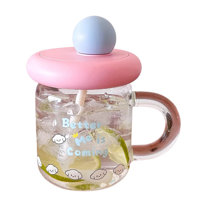 Ladies drinking glass with silicone lid Stornfield