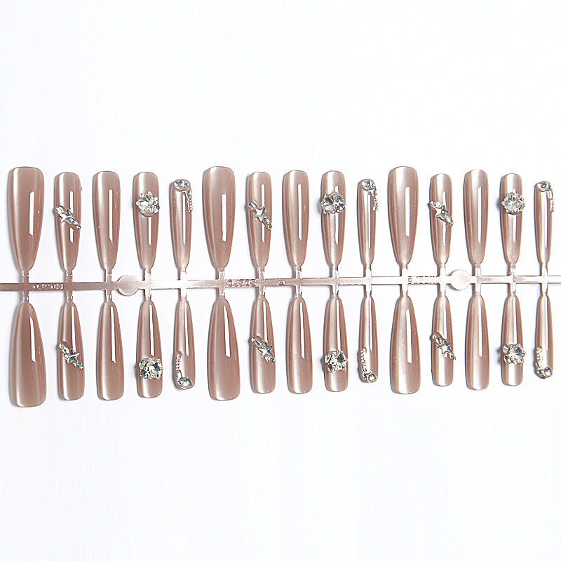Acrylic nail set with glamorous glitter effect Stornfield