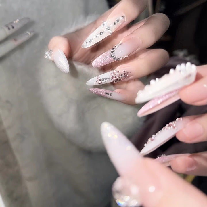 Glamorous Decorative Stiletto Press-On Nail Extensions