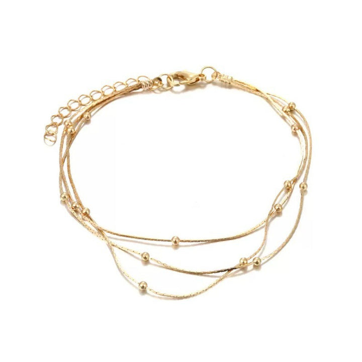 Multi-Strand Silver Beaded Bracelet Stornfield