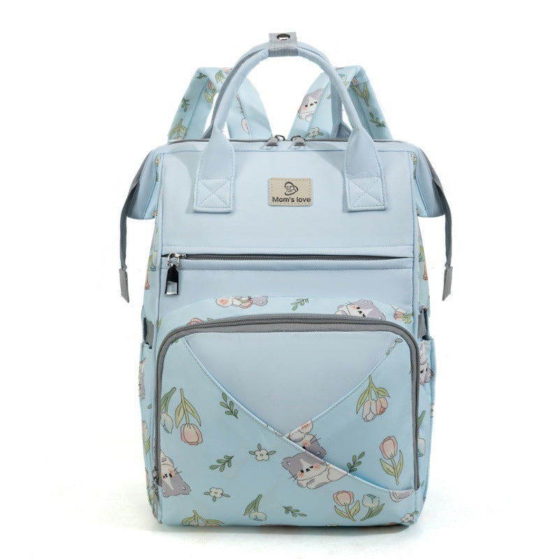 Playful Floral Print Diaper Backpack Stornfield