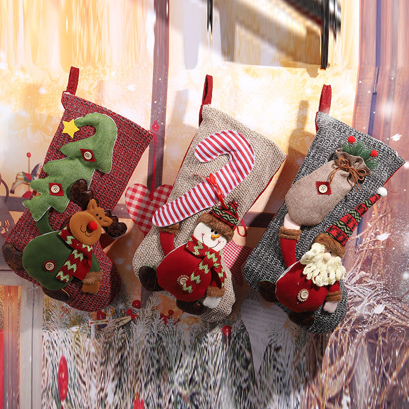 Christmas stocking with festive Gnome motif Stornfield