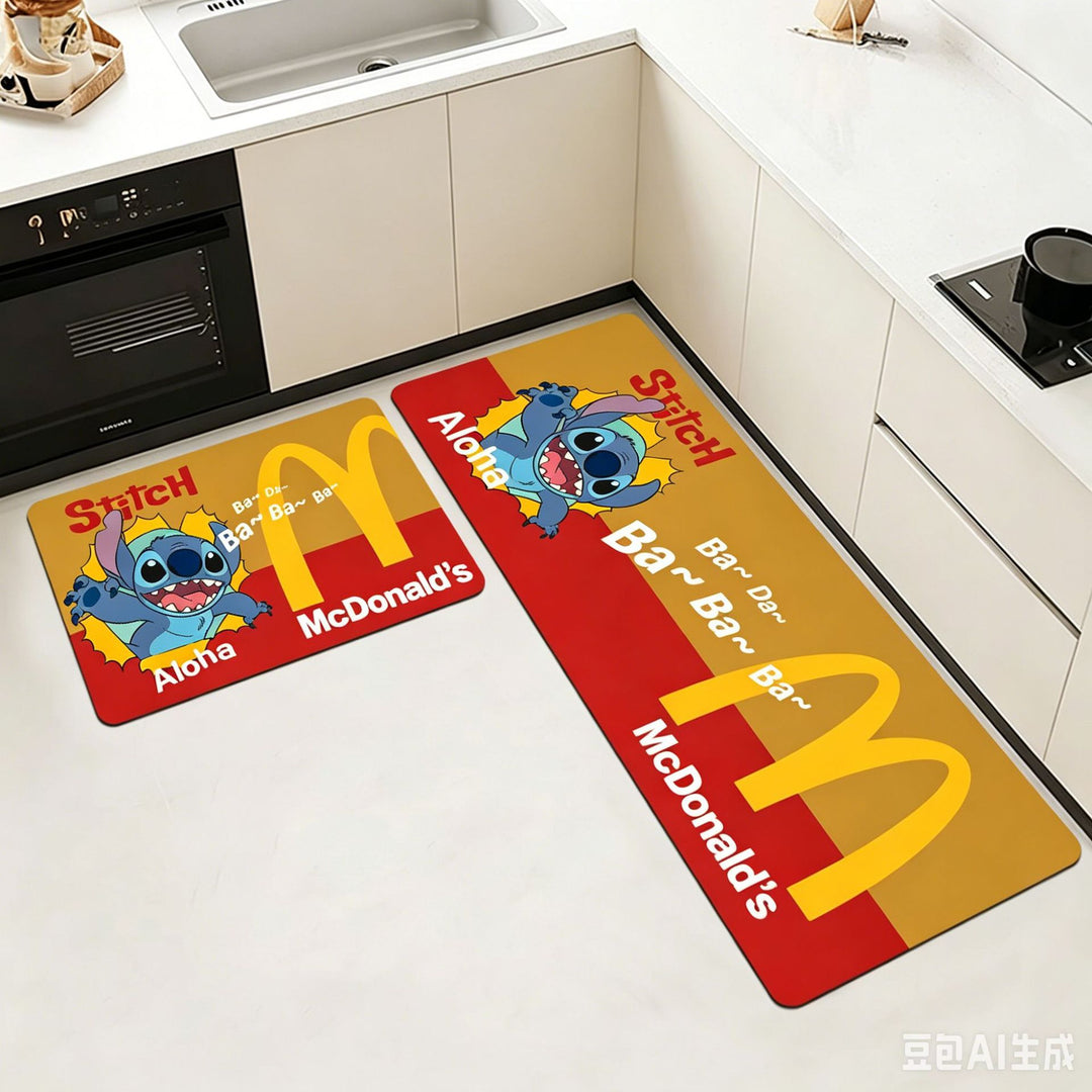Animated Character Kitchen Mat Set