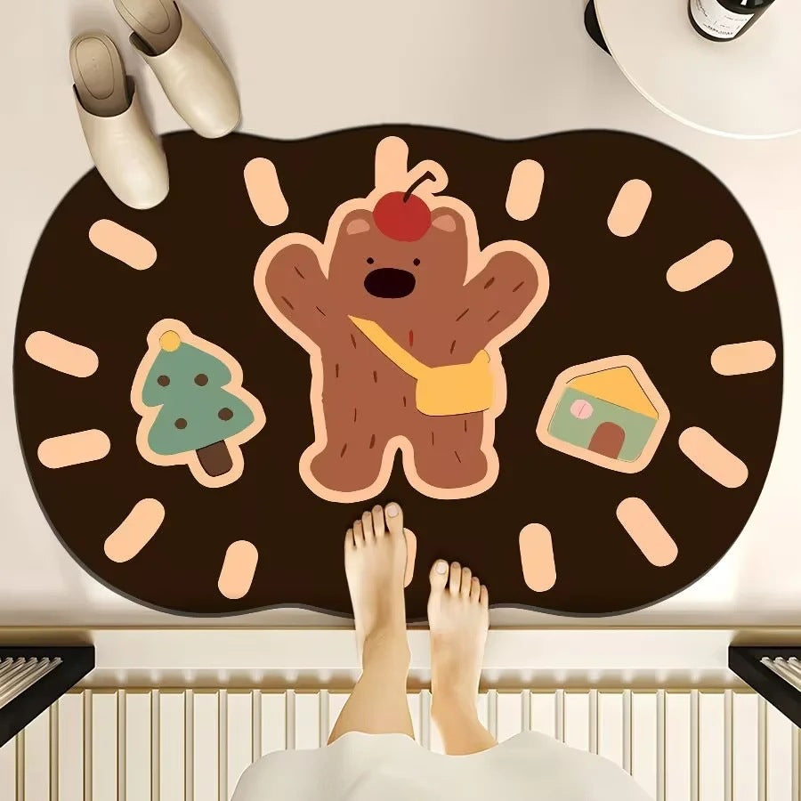 Cartoon Dog-Themed Floor Mat