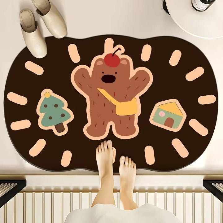 Cartoon Dog-Themed Floor Mat