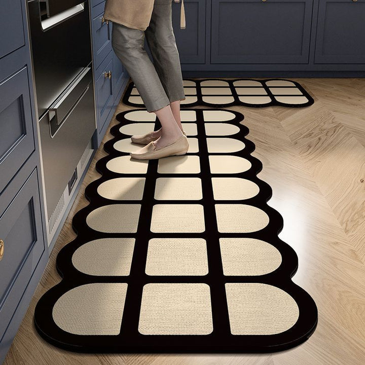 Oversized Geometric Kitchen Runner Mat