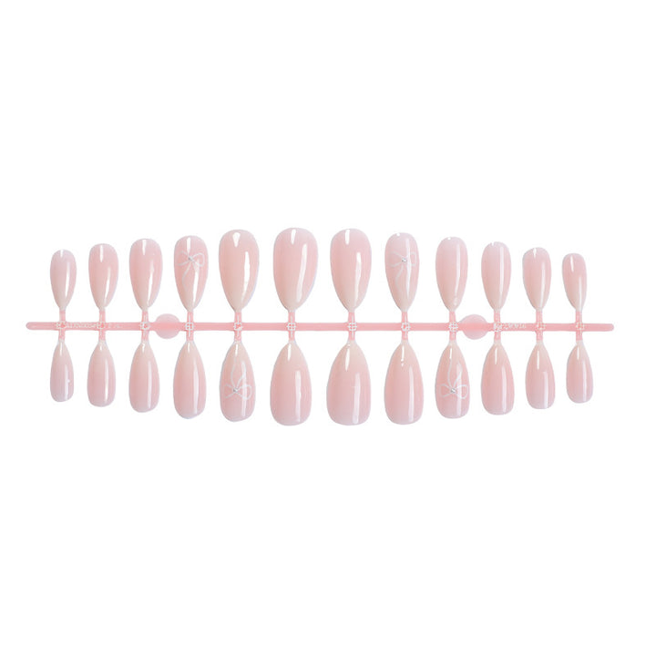 Elegant Press-On Nail Set with Floral Accent Design Stornfield