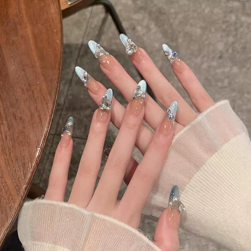 Artistic Press-On Nail Set with Cute Character Designs Stornfield