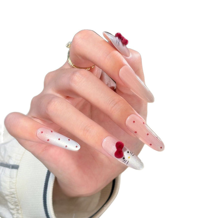 Decorative Press-On Nail Art Set with Character Design Stornfield
