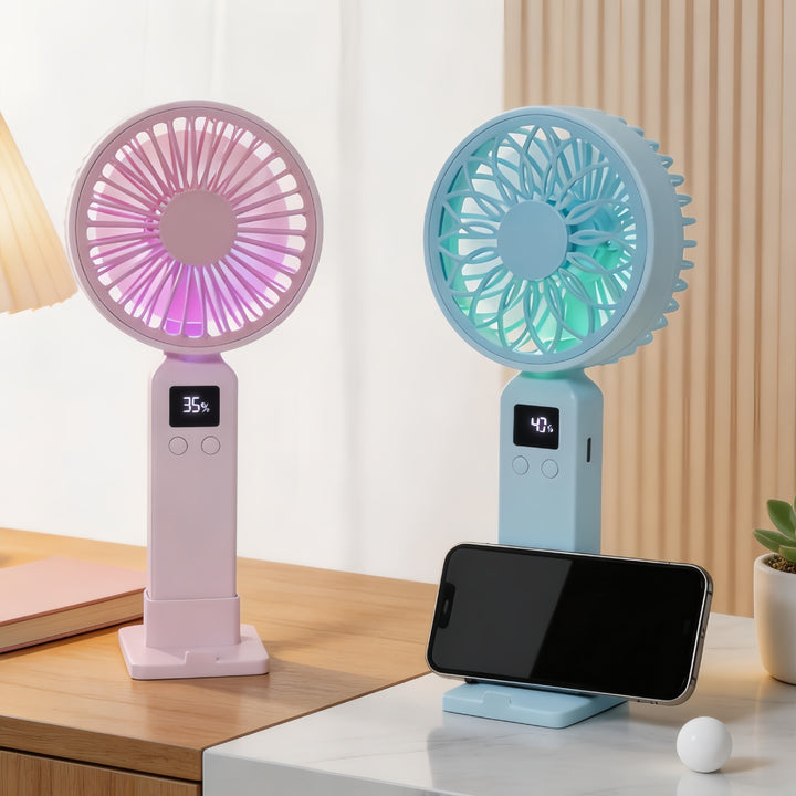 Women Portable Mini Fan with Digital Control Stornfield