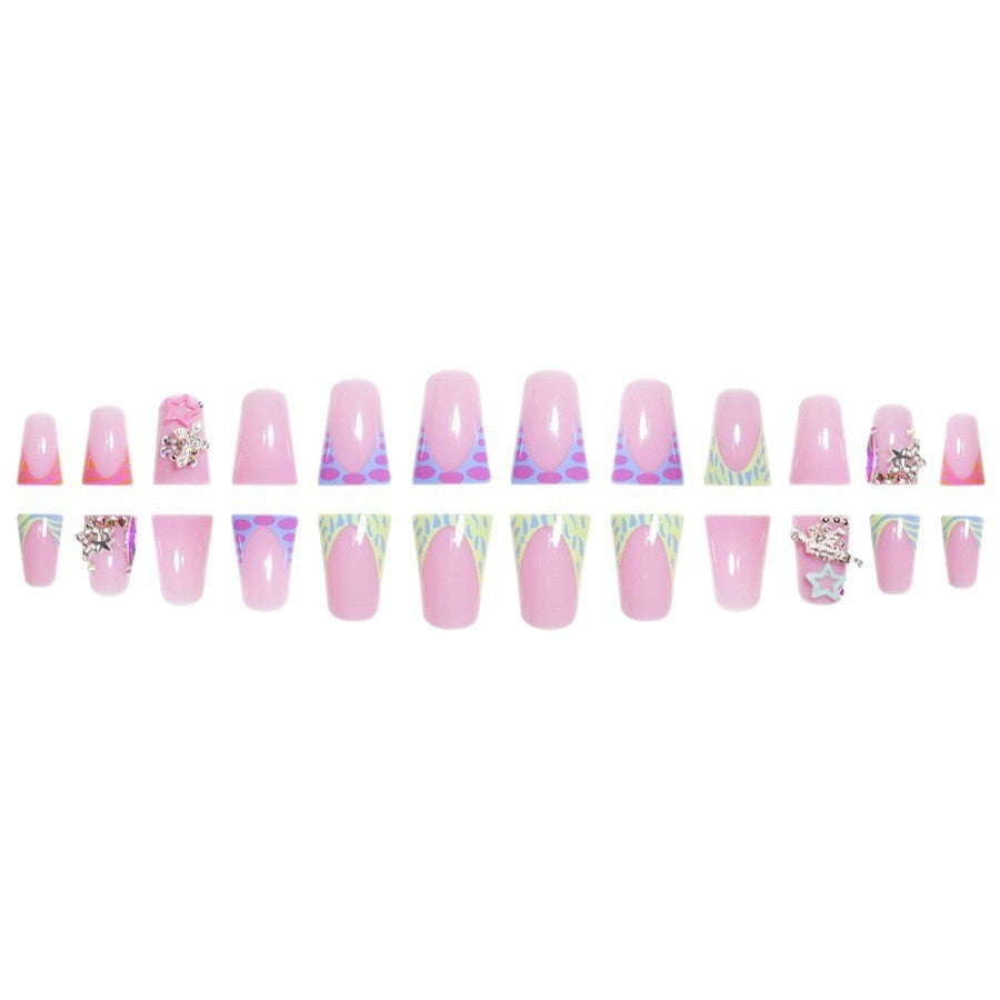 Decorative Stiletto Press-On Nail Art Set Stornfield