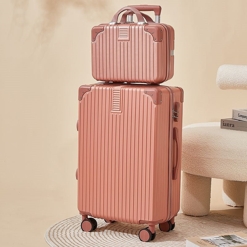 Hard-shell suitcase with double safety lock and flexible interior Stornfield