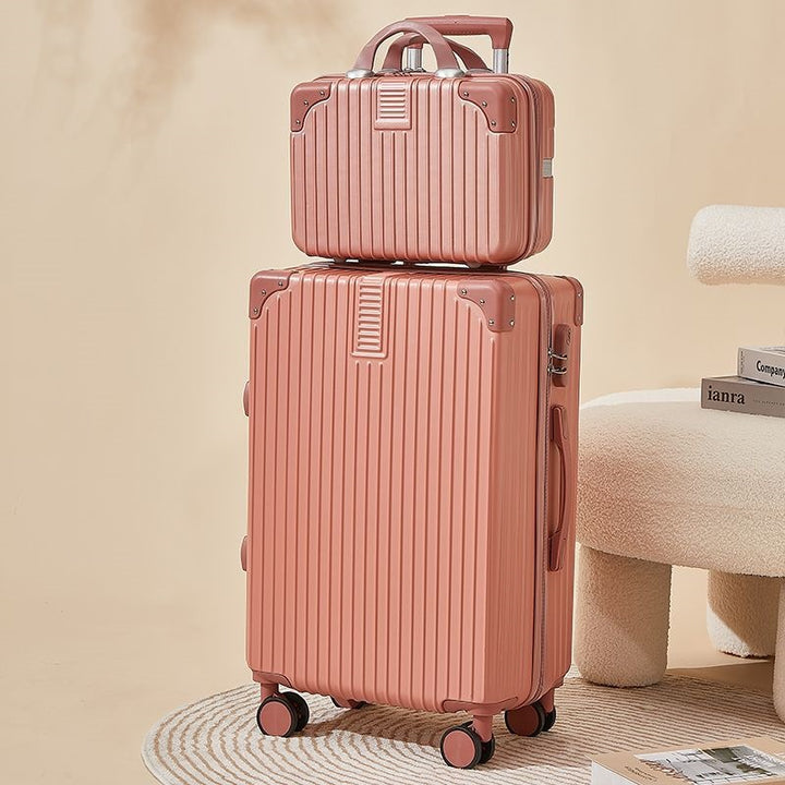 Hard-shell suitcase with double safety lock and flexible interior Stornfield