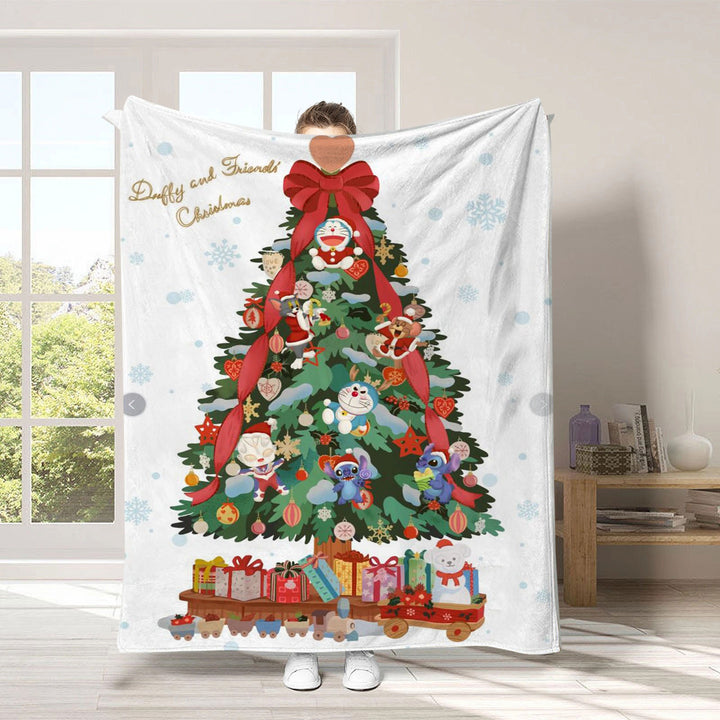 Holiday-Themed Fleece Throw Blanket