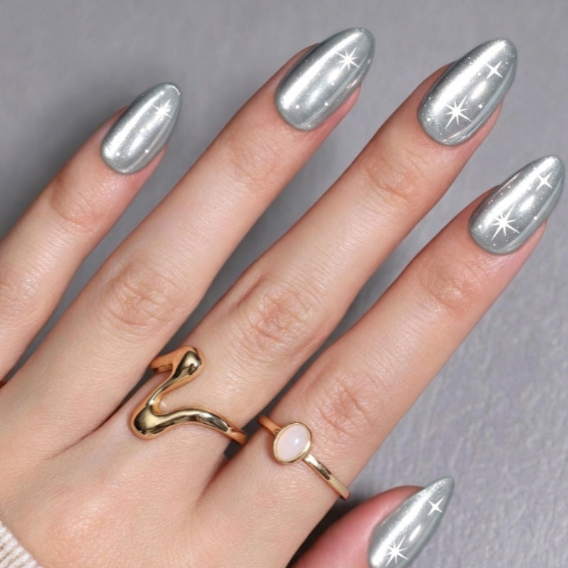Premium Metallic Press-On Nail Tips Stornfield