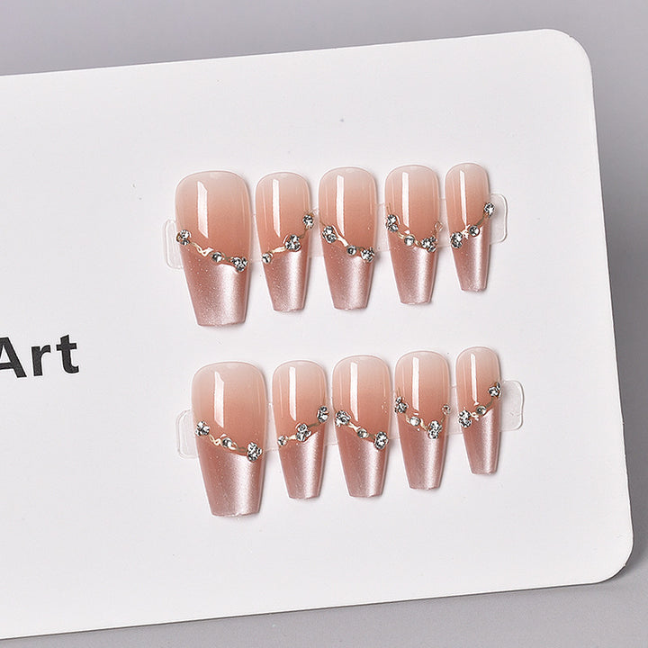 Glamorous Heart-Themed Press-On Nail Set Stornfield
