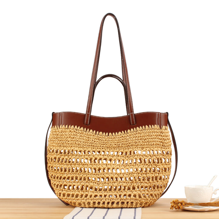 Braided Shoulder Bag with Elegant Leather Detail Stornfield