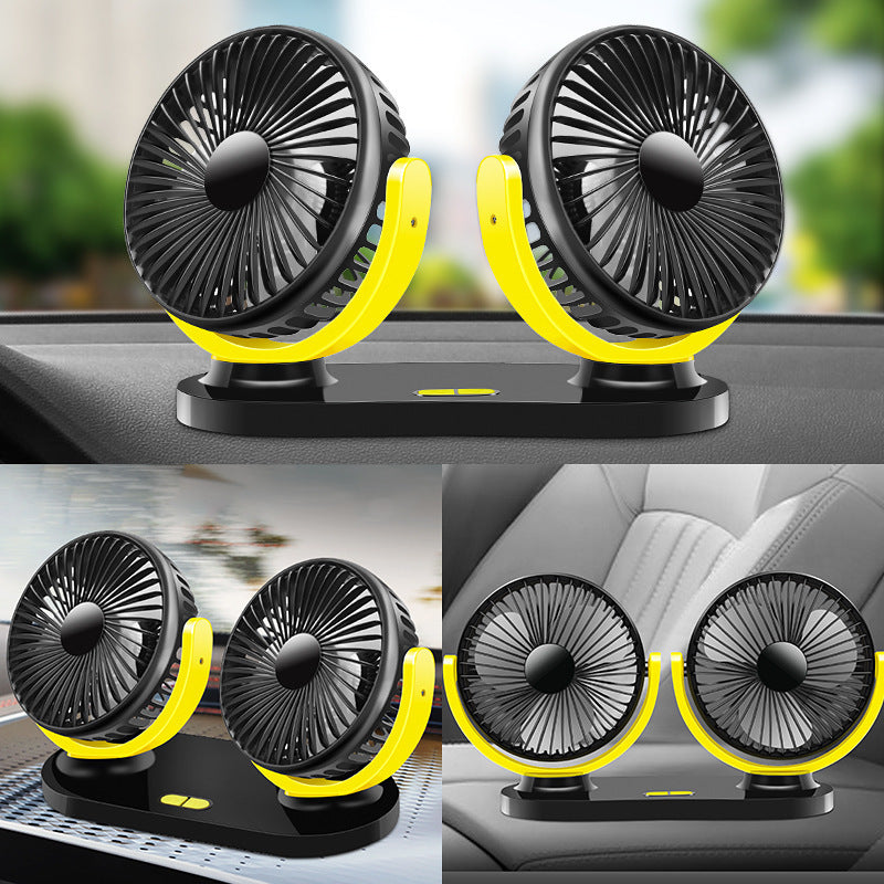 Double fan with swivel head and energy-saving features Stornfield