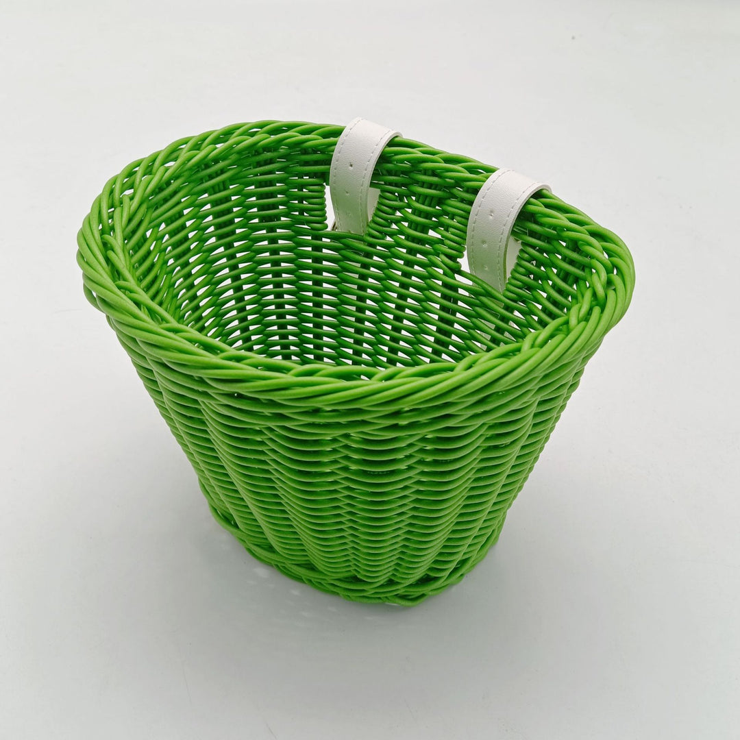 Decorative Woven Storage Basket with Leather Handles Stornfield