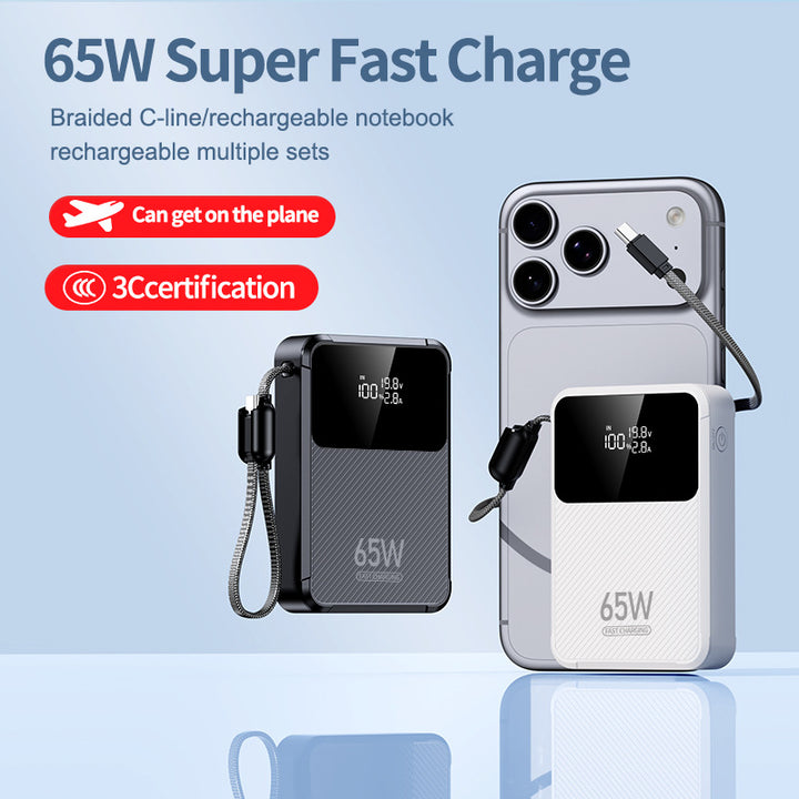 Portable power bank with intelligent fast charging function and digital display Stornfield