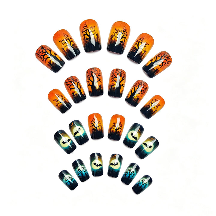 Artificial nails with autumnal creepy design Stornfield