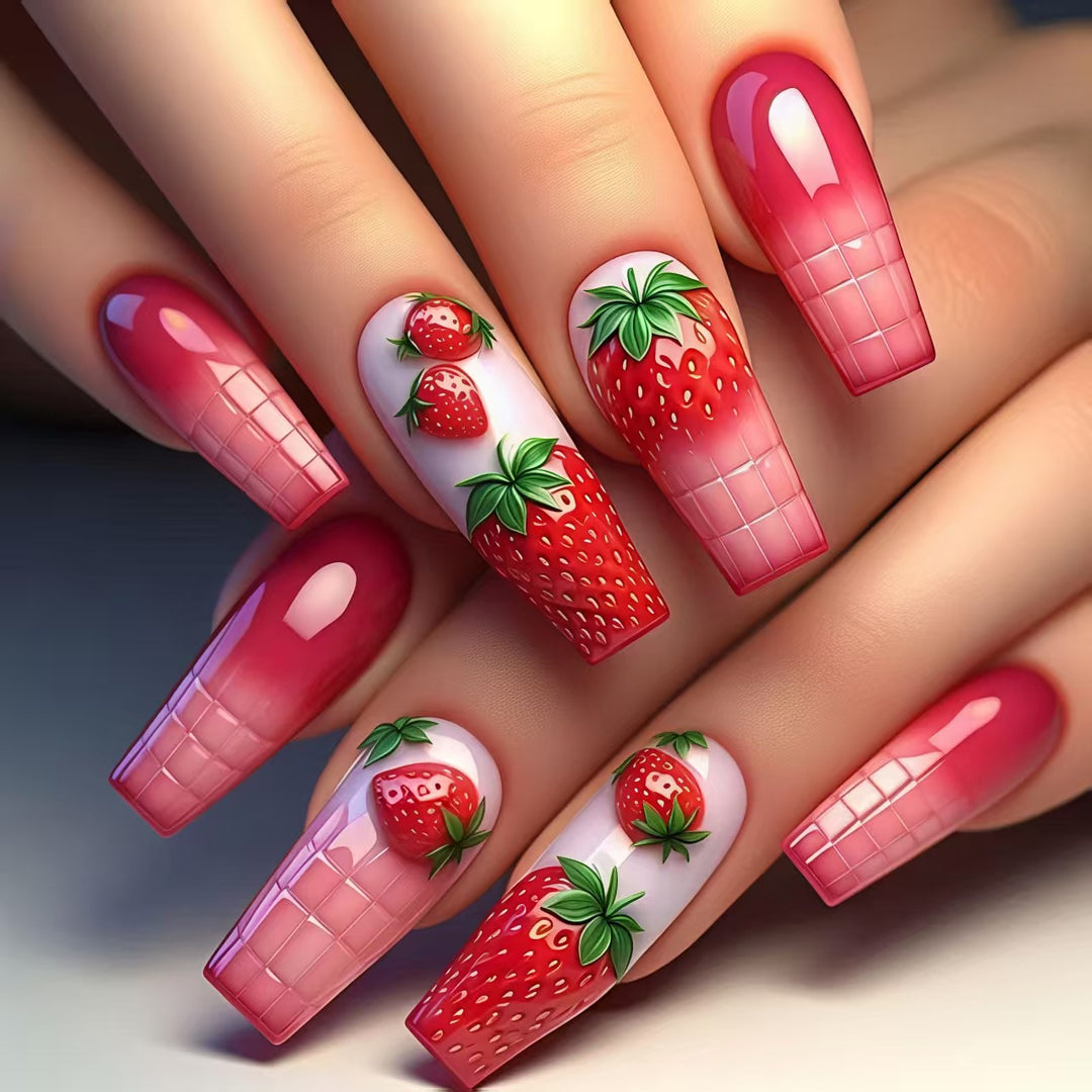 Creative Art Nails in Summer Strawberry Design Stornfield
