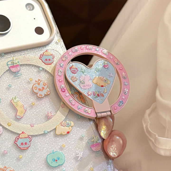Playful hand mirror in heart design Stornfield
