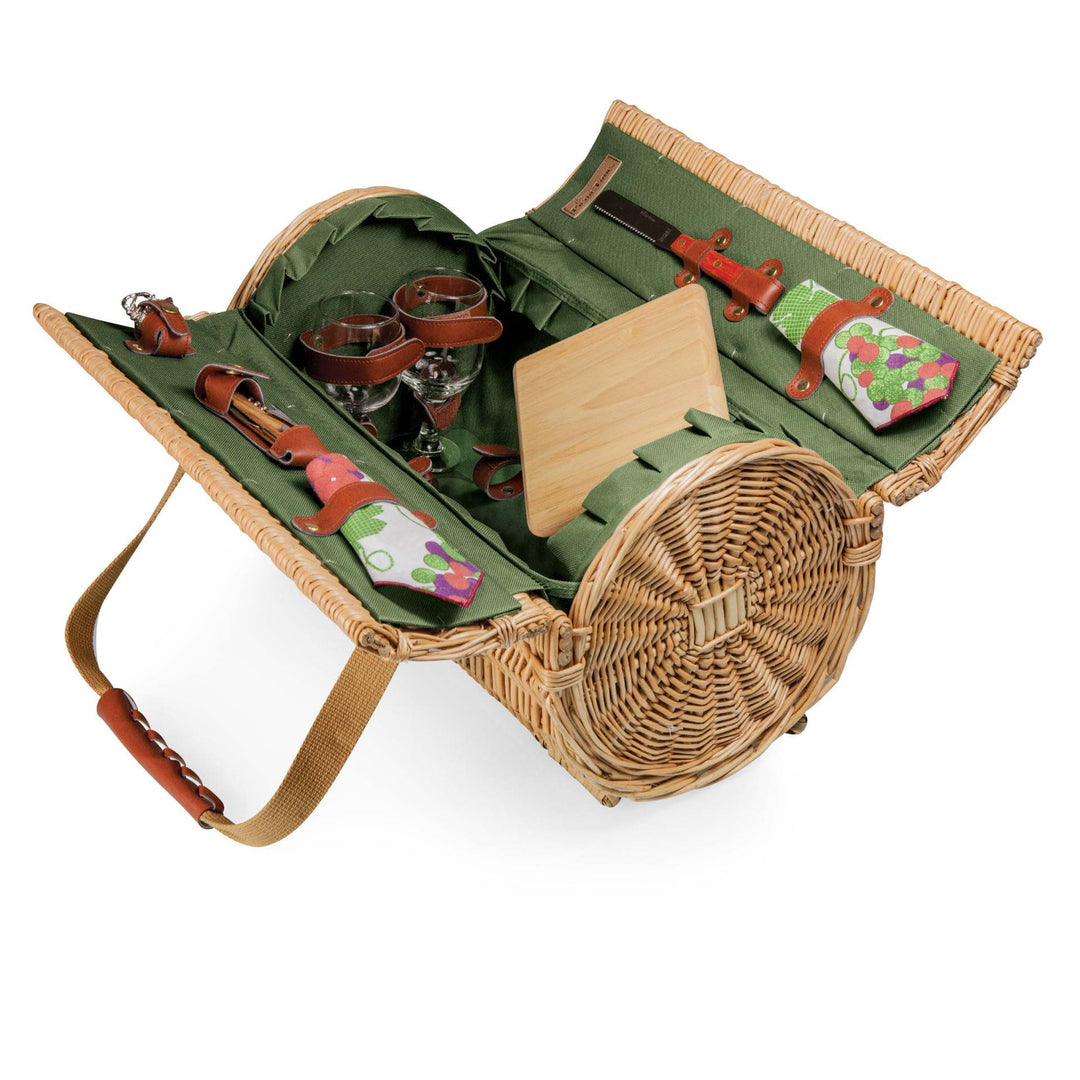 Women's basket with reinforced handle and decorative bows Stornfield
