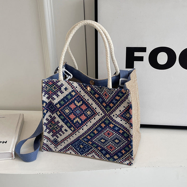 Decorative Patterned Canvas Tote Bag