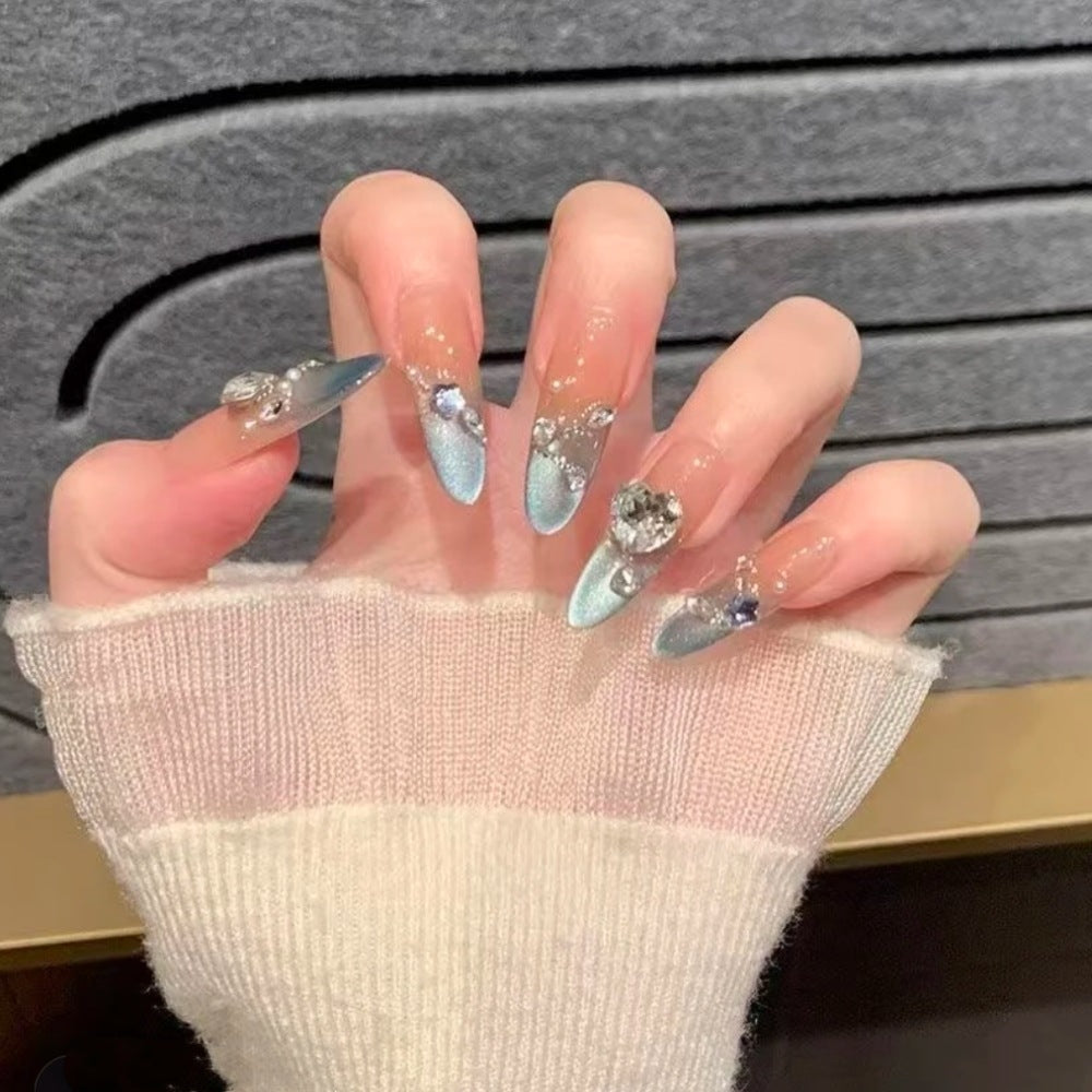 Artistic Press-On Nail Set with Unique Designs Stornfield