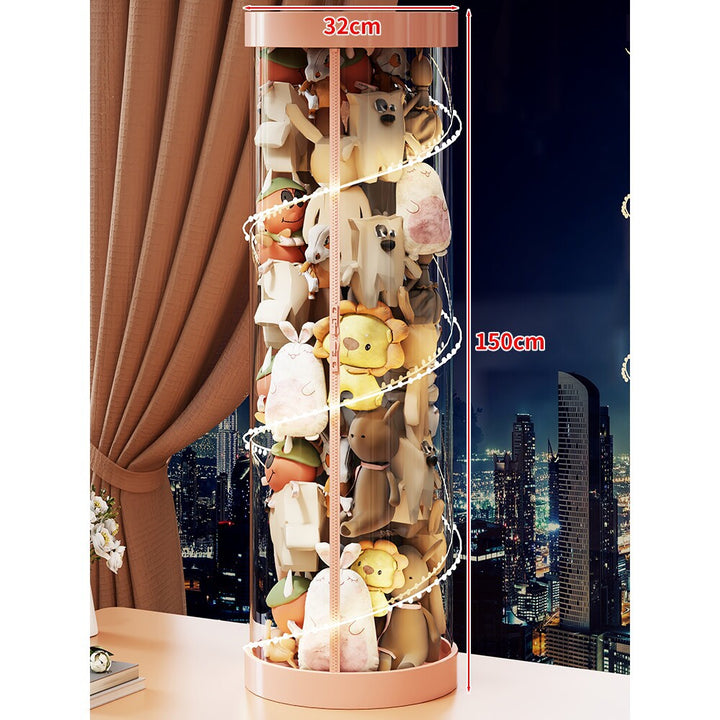 Tall Clear Acrylic Plush Toy Display Tower Organizer