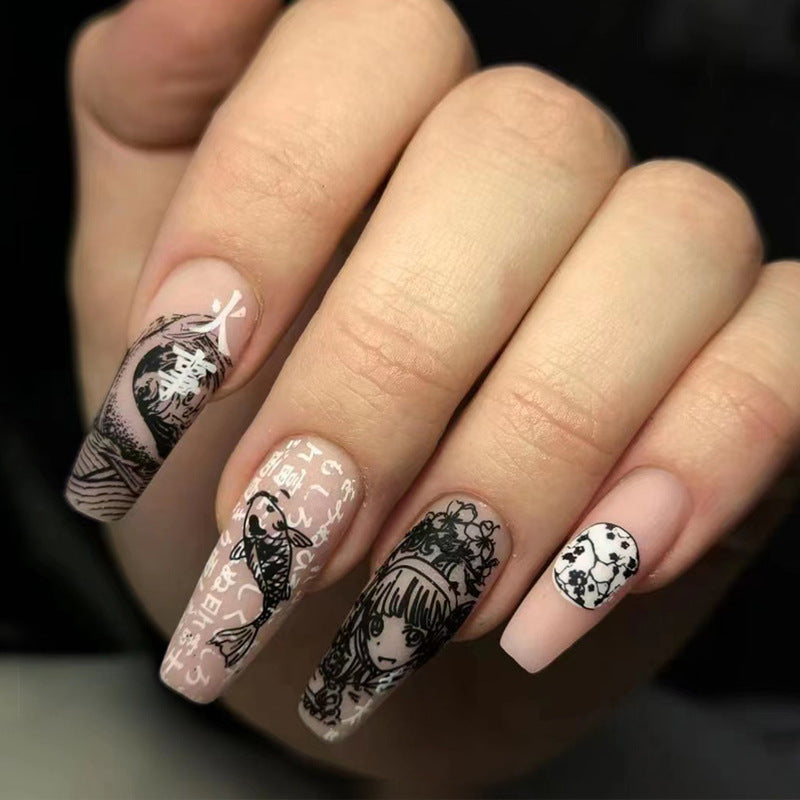 Nail art with heart and lip designs Stornfield