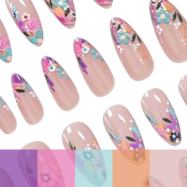 Floral Acrylic Nail Art Enhancements Stornfield 1789915430