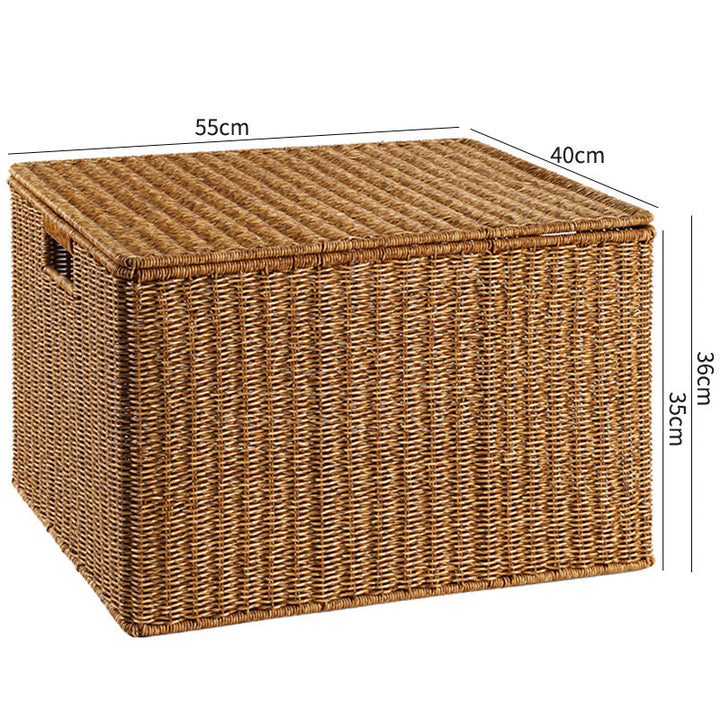 Handcrafted Rectangular Wicker Storage Box Stornfield