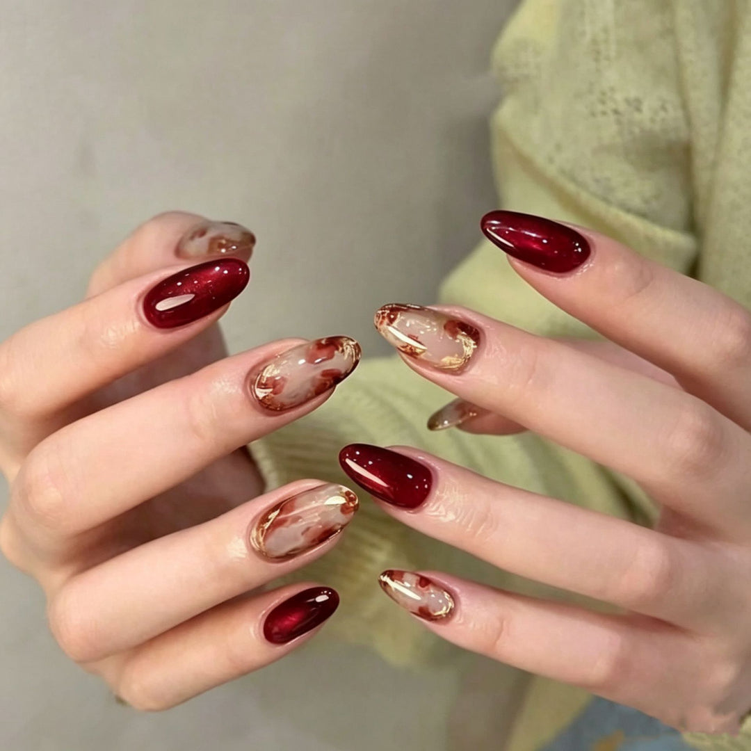 Elegant Press-On Nail Tips with Decorative Bow Stornfield