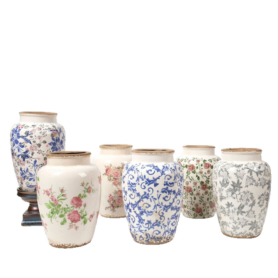Floral Ceramic Vase with Artistic Design Stornfield