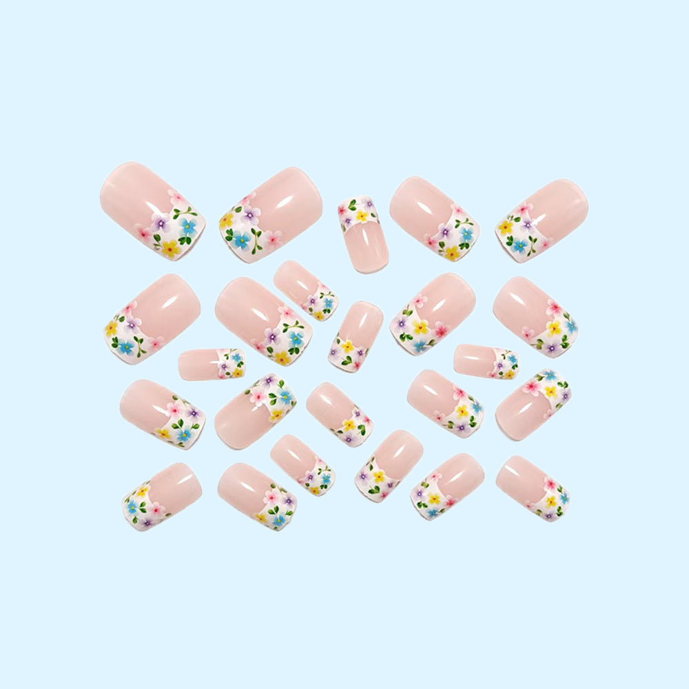 Artificial nails with floral designs and high-gloss finish Stornfield