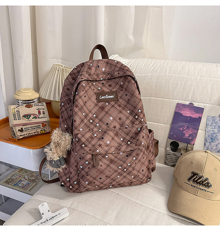 Stylish Checked Pattern Backpack Stornfield