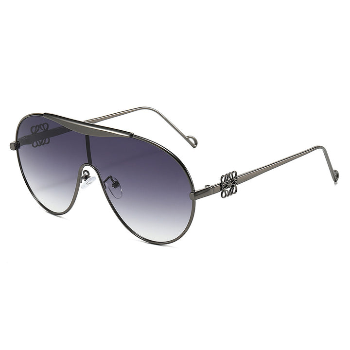 Oversized Aviator Sunglasses with Gradient Lenses Stornfield