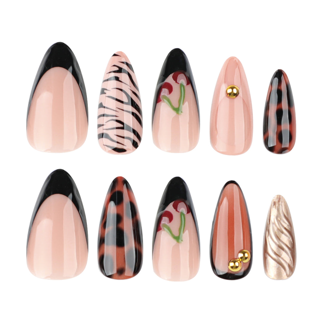 Artful stiletto nails with creative patterns Stornfield