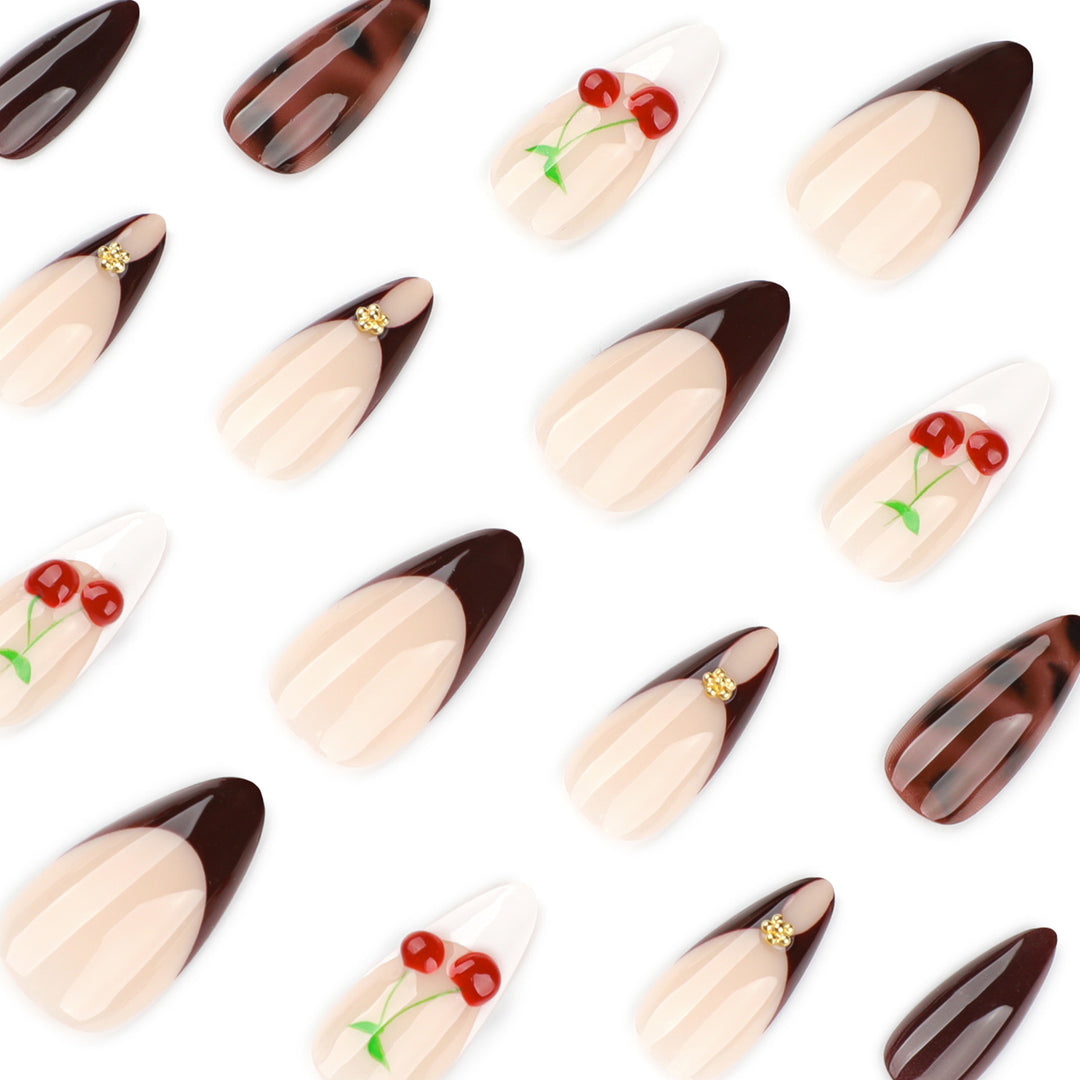 Artificial nail art with cherry blossom design Stornfield