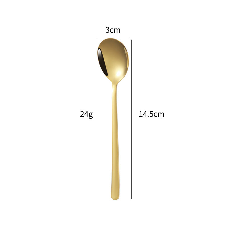 Elegant dessert spoon with luxurious golden surface Stornfield