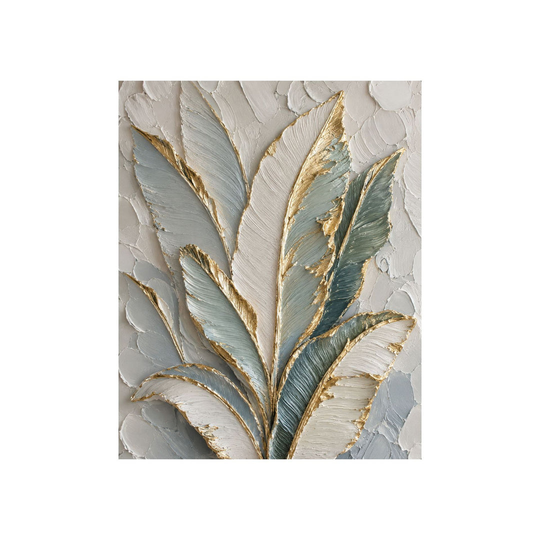 Textured Leaf Canvas Art